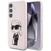 Image de Étui Karl Lagerfeld Ikonik MagSafe en silicone pour Samsung Galaxy S25, rose - Neuf