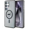 Image de Coque Magsafe Pour Samsung Galaxy S25 Ultra Noire Avec Logo Karl Lagerfeld À Tête De Choupette Et Bouton Imprimé