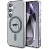 Image de Coque Magsafe Pour Samsung Galaxy S25 Noire Avec Bouton Karl Lagerfeld Et Logo Imprimé Karl Lagerfeld (tête De Karl).