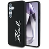 Image de Étui En Silicone Et Métal Avec Logo Karl Lagerfeld Pour Samsung Galaxy S25 Noir