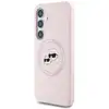 Image de Étui Karl Lagerfeld Silicone Double Heads And Circle MagSafe pour Samsung Galaxy S25+ rose - Neuf