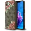 Image de Étui Guess 4G Flowers Print MagSafe pour iPhone 16e, marron - Neuf