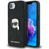 Image de Étui Karl Lagerfeld Monogram Karl Head Pin pour iPhone 16e noir - Neuf