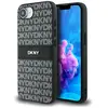 Image de Coque Dkny À Motif Texturé Répété Et Rayures Ton Sur Ton Pour Iphone 16e - Noire
