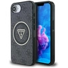 Image de Coque Guess Iml Metal Glitter 4g Magsafe Pour Iphone 16e, Noire, Motif Cercle Et Triangle