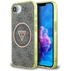 Image de Coque Guess Iml Metal Glitter 4g Magsafe Pour Iphone 16e, Marron, Motif Cercle Et Triangle