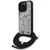 Image de Étui Bandoulière Karl Lagerfeld À Motif Grainé Et Logo Pour Iphone 16 Pro - Gris
