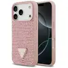 Image de Étui Guess Rhinestone Triangle Logo pour iPhone 17 Pro rose - Neuf