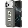 Image de Étui Karl Lagerfeld FW Grained Karl & Choupette Heads Pins & Logo pour iPhone 17 Pro Max gris - Neuf