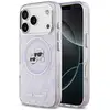 Image de Étui Karl Lagerfeld IML Glitter Karl & Choupette Heads Logo MagSafe pour iPhone 17 Pro violet - Neuf
