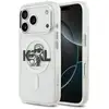 Image de Étui Karl Lagerfeld IML Glitter Karl & Choupette Sketch Logo MagSafe pour iPhone 17 Pro transparent - Neuf