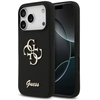 Image de Coque Guess En Silicone Noir Avec Grand Logo 4g Pour Iphone 17 Pro