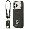 Image de Coque Magsafe Guess 4g Strass Avec Logo Et Large Bracelet En Métal Pour Iphone 17 Pro (noire)