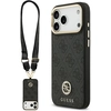 Image de Coque Guess 4g Strass Logo & Large Strap Avec Boutons Métalliques Et Magsafe Pour Iphone 17 Pro Max Noir