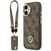 Image de Étui Guess 4G Strass Logo & Big Strap Metal Buttons MagSafe pour iPhone 17 marron - Neuf