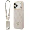Image de Étui Guess 4G Strass Logo & Big Strap Metal Buttons MagSafe pour iPhone 17 Pro Max rose - Neuf