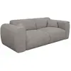 Image de Canapé 3 Places Convertible Express En Velours Côtelé Gris Clair - Couchage 140 Cm - Matelas 13 Cm Mémoire De Forme Pognia