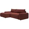 Image de Canapé D'Angle Gauche Convertible En Tissu Chenille Bordeaux Daviso