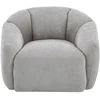 Image de Fauteuil Pivotant En Tissu Texturé Gris Clair Nafeki
