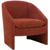 Image de Fauteuil En Tissu Texturé Terracotta Tarolo