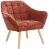 Image de Fauteuil En Tissu Texturé Terracotta Caserta