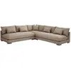 Image de Canapé D'Angle Réversible En Tissu Taupe Sperone