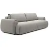 Image de Canapé 4 Places Convertible En Tissu Chenille Gris Monelia