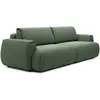 Image de Canapé 4 Places Convertible En Tissu Chenille Vert Sapin Monelia