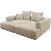 Image de Canapé 3 Places Confort Assise Profonde En Tissu Chenille Beige Pineta