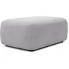 Image de Pouf En Tissu Texturé Gris Clair Daviso