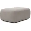 Image de Pouf En Tissu Texturé Taupe Daviso