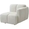 Image de Fauteuil D'Angle Droit En Tissu Texturé Blanc Cassé Carlivi