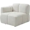 Image de Fauteuil D'Angle Gauche En Tissu Texturé Blanc Cassé Carlivi