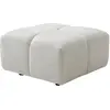 Image de Pouf En Tissu Texturé Blanc Cassé Carlivi