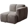 Image de Fauteuil D'Angle Droit En Tissu Texturé Taupe Carlivi