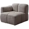 Image de Fauteuil D'Angle Gauche En Tissu Texturé Taupe Carlivi