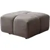 Image de Pouf En Tissu Texturé Taupe Carlivi
