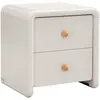Image de Table De Chevet Avec 2 Tiroirs - Beige - Selorina