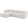Image de Canapé D'Angle Gauche En Tissu Chenille Beige Et Base En Bois Canobru