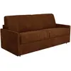 Image de Canapé 4 Places Convertible Express En Tissu Terracotta - Couchage À Lattes Larges 160 Cm - Matelas 14 Cm Calife