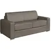 Image de Canapé 4 Places Convertible Express En Cuir De Buffle Taupe - Couchage 160 Cm - Matelas 22 Cm Avec Mémoire De Forme Calito