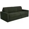 Image de Canapé 4 Places Convertible Express En Tissu Vert - Couchage 160 Cm - Matelas 14 Cm Calito