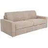 Image de Canapé 4 Places Convertible Express En Tissu Beige - Couchage À Lattes Larges 160 Cm - Matelas 18 Cm Calito
