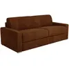 Image de Canapé 4 Places Convertible Express En Tissu Terracotta - Matelas 22 Cm Avec Mémoire De Forme Calito