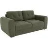 Image de Canapé 3 Places Convertible Express En Tissu Vert - Couchage 140 Cm - Matelas 18 Cm - Bolipo