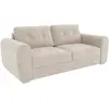 Image de Canapé 4 Places Convertible Express En Tissu Beige - Couchage À Lattes Large 160 Cm - Matelas 14 Cm - Bolipo