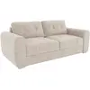 Image de Canapé 4 Places Convertible Express En Tissu Beige - Couchage À Lattes Large 160 Cm - Matelas 22 Cm Avec Mémoire De Forme - Bolipo