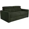 Image de Canapé 3 Places Convertible Express En Tissu Vert Sapin - Couchage À Lattes Larges 140 Cm - Matelas 22 Cm Avec Mémoire De Forme Vizir