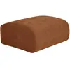 Image de Pouf En Velours Côtelé Fines Côtes Terracotta Pogni De Maison Céphy