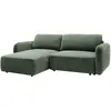 Image de Canapé D'Angle Gauche Convertible En Tissu Chenille Vert Sapin Plufati